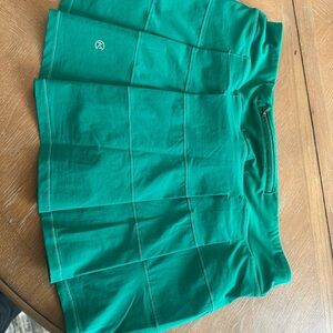 Green Pleated Skirt